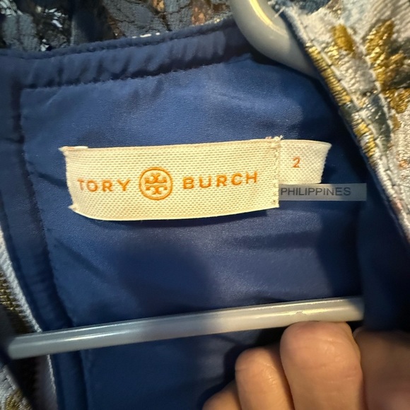 Tory Burch Silver Gold Sheath Mini Dress - Picture 5 of 9